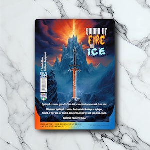 Sword of Fire and Ice - Vintage - Full Art Holographique - pour les collectionneurs et les joueurs MTG - Carte Magic Altérée