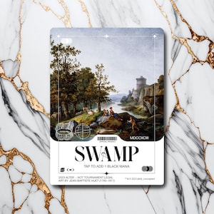 Swamp - Brutalist Style - Full Art Holographique - pour les collectionneurs et les joueurs MTG - Cartes Magic Altérées
