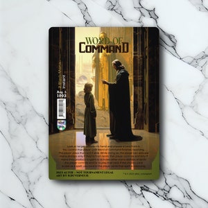 Word of Command - Retro Futuriste / Vintage - Full Art Holographique - pour les collectionneurs et les joueurs MTG - Cartes Magic Altérées