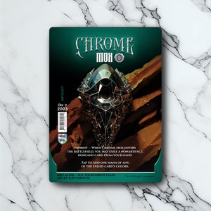 Chrome Mox - Retro Futuriste / Vintage - Full Art Holographique - pour les collectionneurs et les joueurs MTG - Cartes Magic Altérées