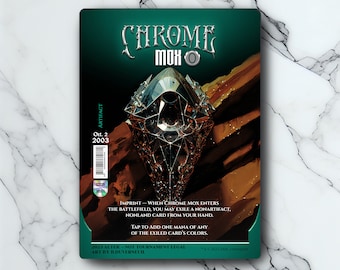Chrome Mox - Retro Futuristic / Vintage - Full Art Holographic - for collectors and MTG players - Altered Magic Cards