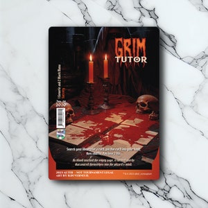 Grim Tutor - Retro Futuriste / Vintage - Full Art Holographique - pour les collectionneurs et les joueurs MTG - Carte Magic Altérée