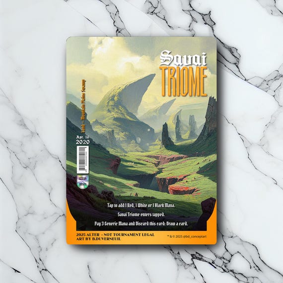 Savai Triome - Triome Lands / Vintage - Full Art Holographic - for  Collectors and MTG Players - Altered Magic Cards - Etsy