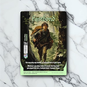Fastbond - Retro Futuriste / Vintage - Full Art Holographique - pour les collectionneurs et les joueurs MTG - Cartes Magic Altérées