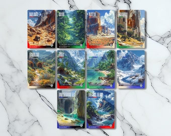 Dual Lands - Full Art - NON FOIL - for collectors and MTG players - Altered Magic cards