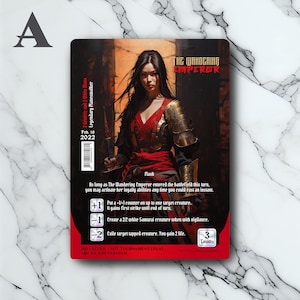 The Wandering Emperor - Retro Futuriste - Full Art Holographique - pour les collectionneurs & les joueurs MTG - Carte Magic Altérée