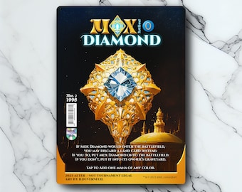 Mox Diamond - Vintage - Full Art Holographic - for collectors and MTG players - Altered Magic Card