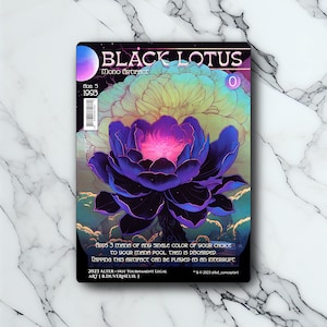 Black Lotus - Retro Futuristic / Vintage - Full Art Holographic - per collezionisti e giocatori MTG - Carte magiche alterate