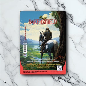 Adun Oakenshield - Retro Futuriste / Vintage - Full Art Holographique - pour les collectionneurs et les joueurs MTG - Cartes Magic Altérées