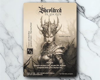 Sheoldred, The Apocalypse - Vintage - Full Holographic Art - for Collectors and MTG Players - Altered Magic Cards