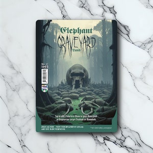 Elephant Graveyard - Vintage - Full Art Holographique - pour les collectionneurs et les joueurs MTG - Cartes Magic Altérées