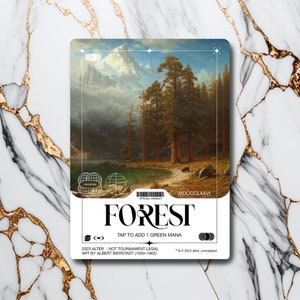 Forest - Brutalist Style - Full Art Holographique - pour les collectionneurs et les joueurs MTG - Cartes Magic Altérées