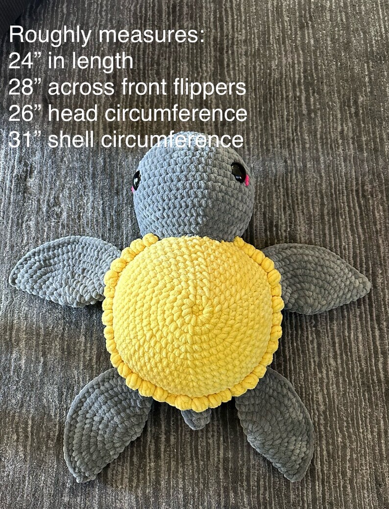 Jumbo Crochet Sea Turtle Etsy