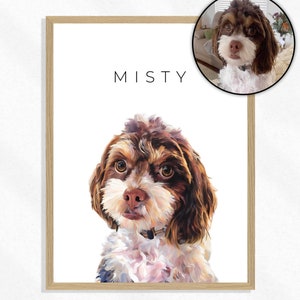 Portraits d'animaux de compagnie personnalisés à partir d'une photo - Portrait de chat personnalisé - Portrait de chien personnalisé - Mémorial pour animaux de compagnie - Cadeau personnalisé pour les amoureux des animaux de compagnie - Téléchargement numérique