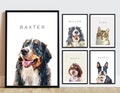 Custom Pet Portraits Personalized from Your Pets Photo, Pet memorial gif, Dog Portrait, Pet Art Pet Drawing, Digital Download