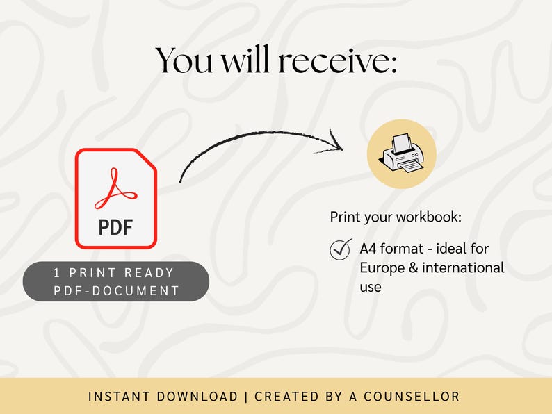 May include: A digital download of a printable workbook in PDF format. The workbook is designed for A4 paper, which is the standard size in Europe and many other countries.