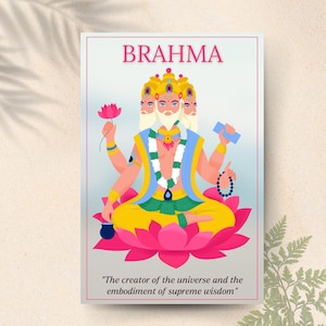 Printable Poster of Hindu God | Digital Art Practitioners Ayurveda Philosophy | Goddess of Wealth, Fortune, Love, Beauty, Joy, & Prosperity