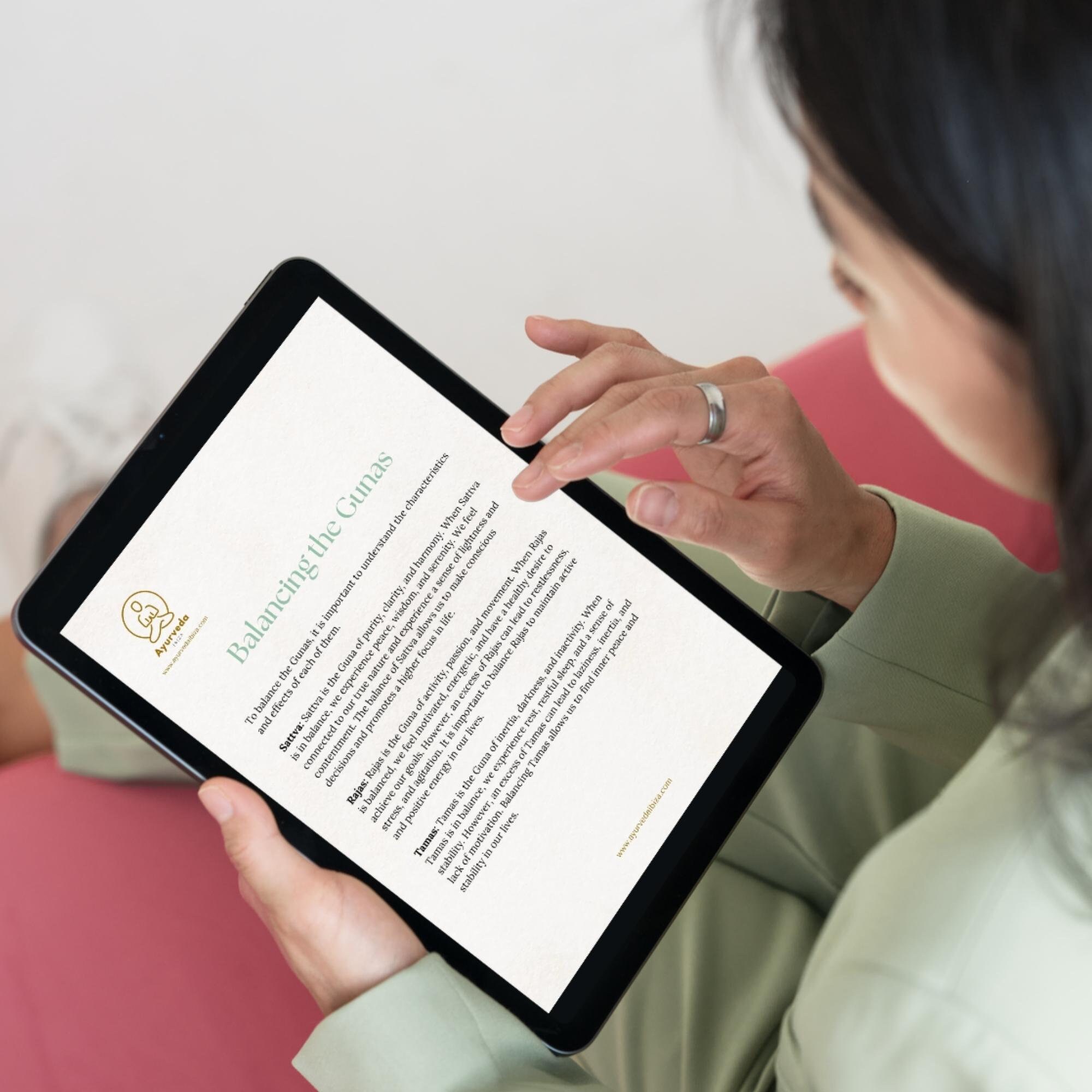 Ayurveda Gunas Test Printable Workbook With Ayurvedic Knowlege