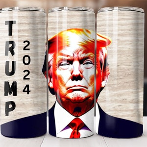 TRUMP 2024, 20oz Skinny Tumbler Wrap, Sublimation Design, Straight Tumbler, PNG Digital Download (9.3x8.2)