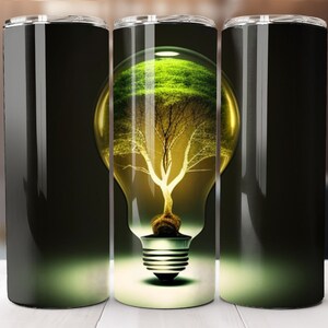 Energy and Earth, 20oz Skinny Tumbler Wrap, Sublimation Design, Straight Tumbler, PNG Digital Download (9.3x8.2)