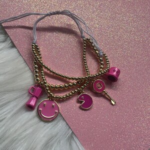 pink adjustable bracelets