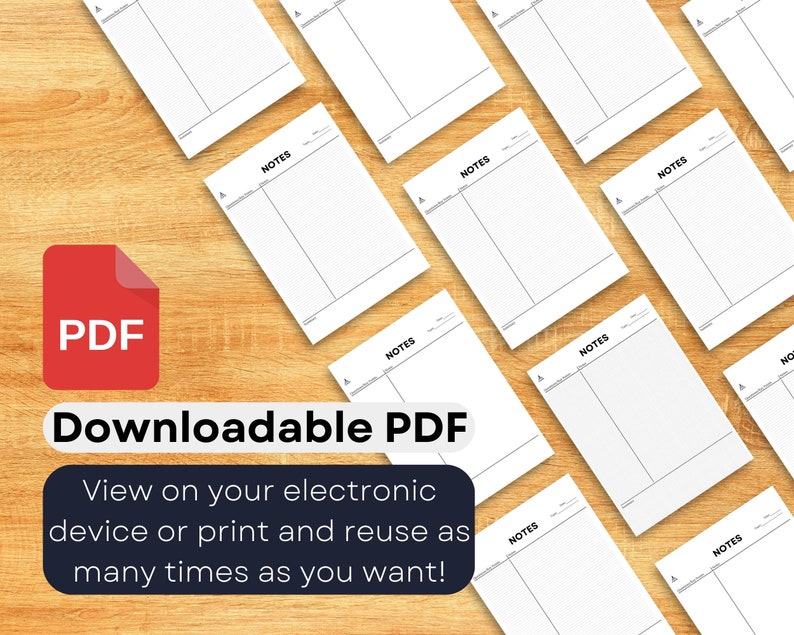 May include: A downloadable PDF document with the word "NOTES" at the top of each page. The PDF is designed for taking notes and is available for download.