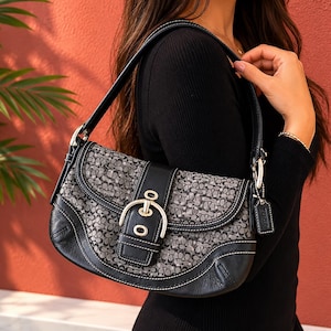 Coach Black Signature Shoulder Bag - Etsy