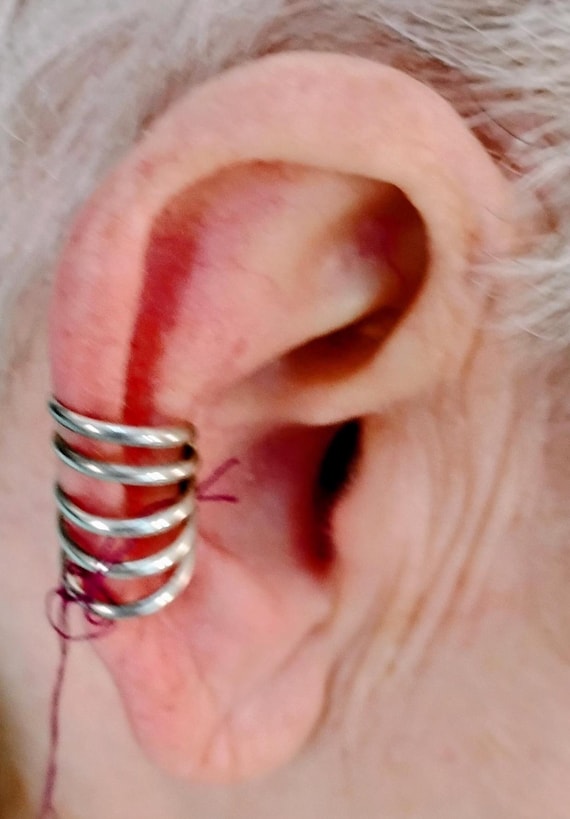 Native American silver ear cuff - image 2