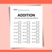 10 Printable Addition Math Worksheets, Numbers 0 20, Homeschool ...