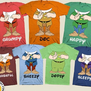 Seven Dwarfs Custome,Matching 7 Dwarf Group Shirt,7 Dwarfs Halloween Shirt,Family Matching Shirt,7 Dwarf Costume Group Shirt,7 Dwarf Shirt