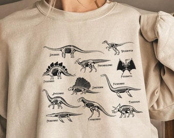 Dinosaur Skeleton Shirt,Vintage Dinosaur Kinds Shirt,Dino Shirt,Dinosaur Lover Shirt,Paleontology Shirt,Trex Shirt,Aesthetic Dinosaur Gift