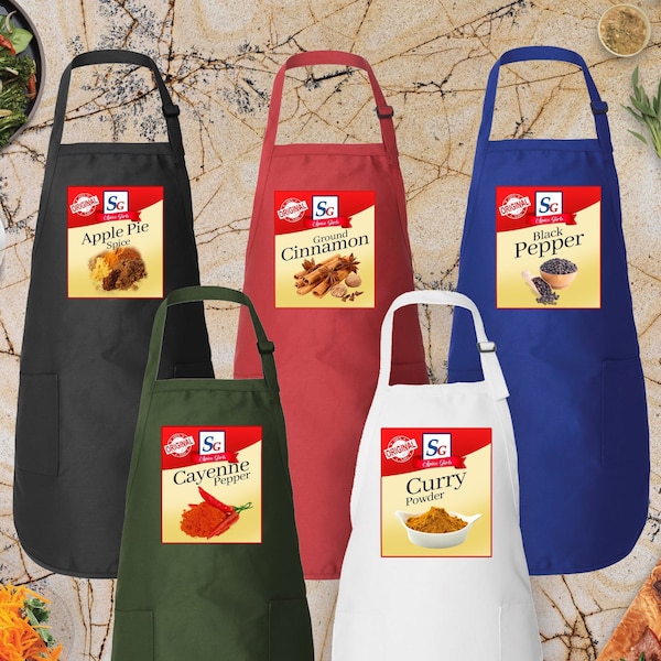 Spice Girl Aprons,Condiments Matching Apron,Halloween Group Costume,Thanksgiving Family Costume,Spice Apron Cosplay,Food Seasoning Gifts