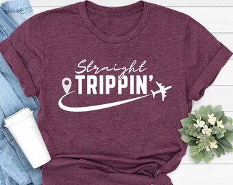 Straight Trippin Shirt,Vacation Squad Shirt,Matching Family Shirt,Women Travel T-Shirt,Funny Adventure Shirt,Vacay Shirt,Summer Shirts