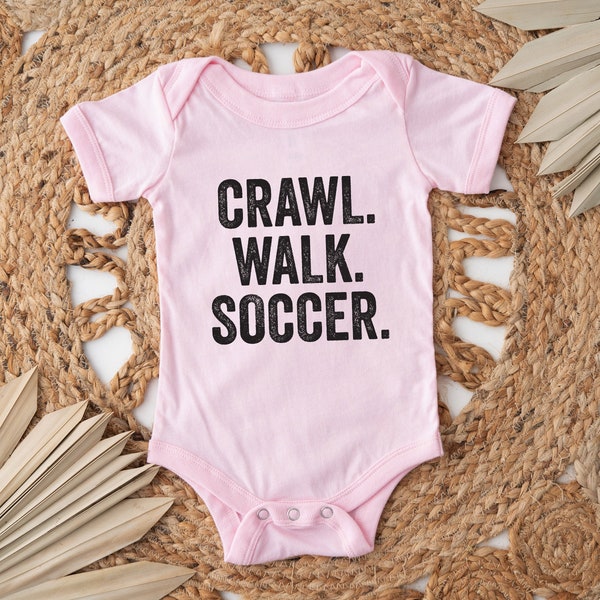 Soccer Baby Bodysuit, Crawl Walk Soccer Baby Bodysuit,Cute Soccer Baby Bodysuit,Football Shirt,Custom Baby Bodysuit,Gift for Toddler