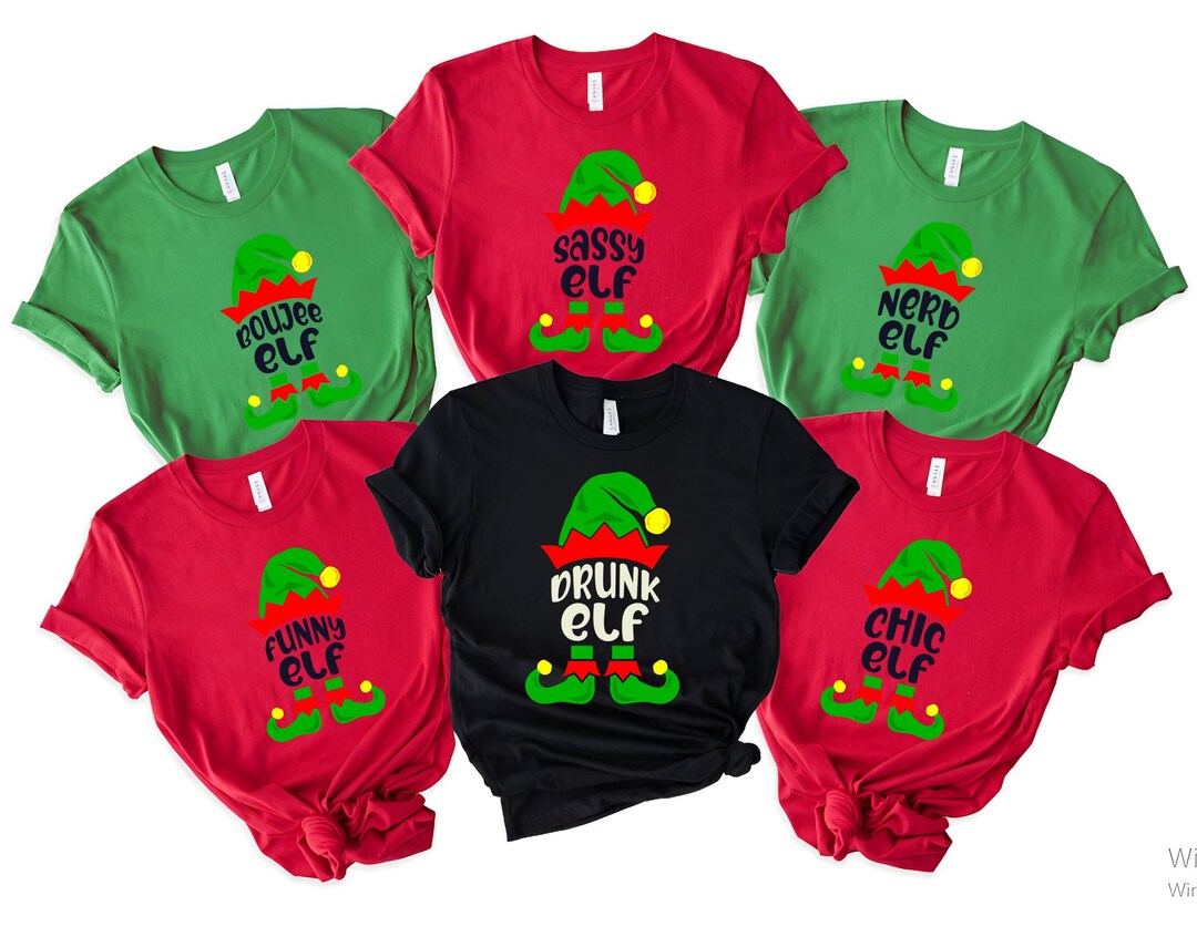 Personalized Elf Family Christmas Shirts, Christmas Gifts, Custom Elf ...