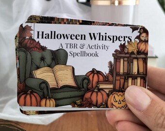 TBR Reduktionskarten Set Halloween Leseanfragen für Buchliebhaber, Benutzerdefinierte Buchkauf Aktivitätskarten Lesen Herausforderung, Geschenkidee TBR Set Bücher