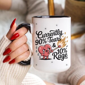 PMS Emotionale Tasse Stimmungsschwankung Kaffeebecher, Endometriose PMDD Tumbler Frauen Hormonchaos, Trennung Scheidung Geschenk Periodentee