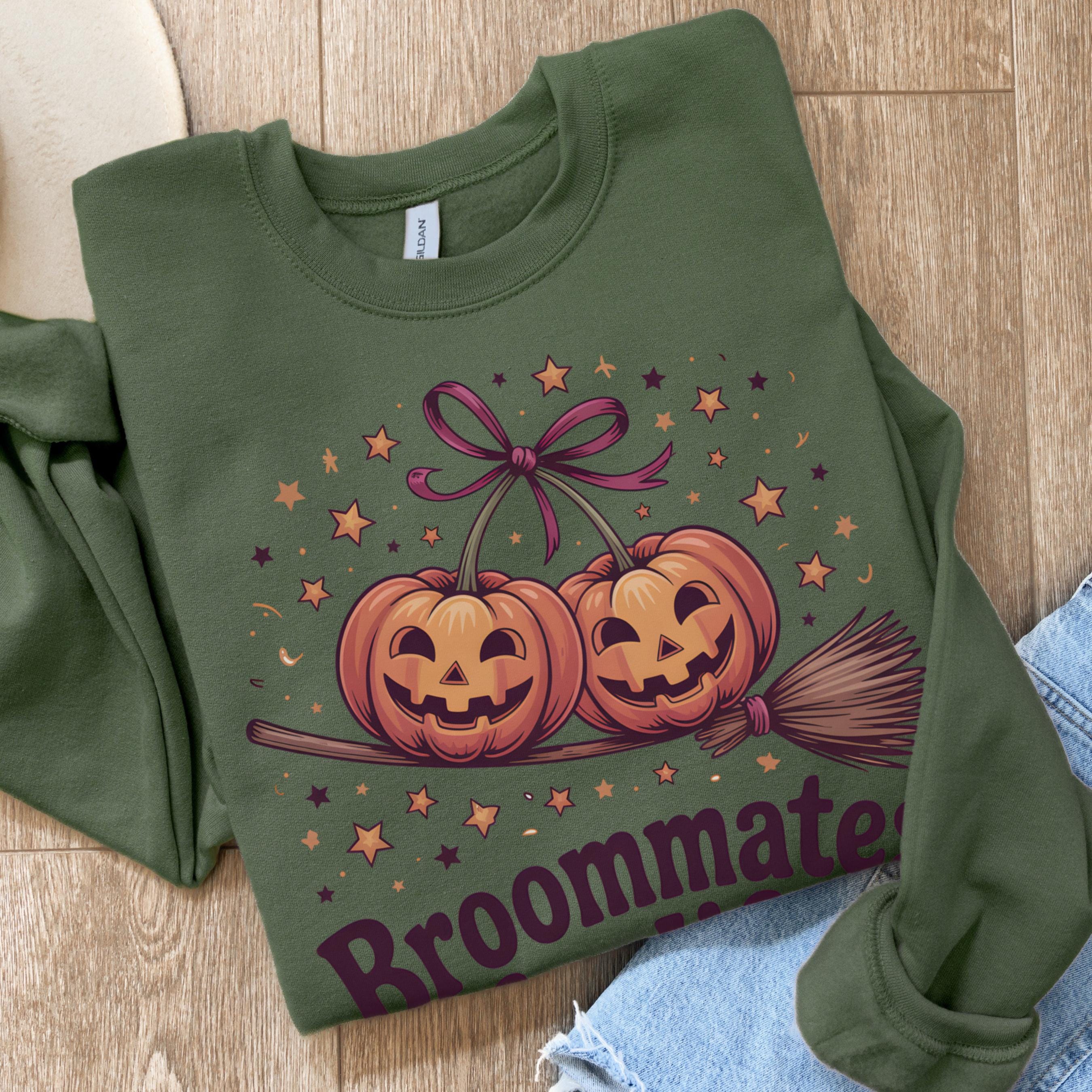 ADHOWBEW Felpa Donna Halloween 2025 Oversize - Girocollo Fantasma Grafica - Manica Lunga Autunnale