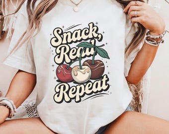 Retro Kirschen Grafik Shirt, Bücher Shirt, Vintage Kirschen T-Shirt, Unisex Y2K Kunst, Cooles Geschenk für Sie, Lesen Pullover, Buchclub Tee