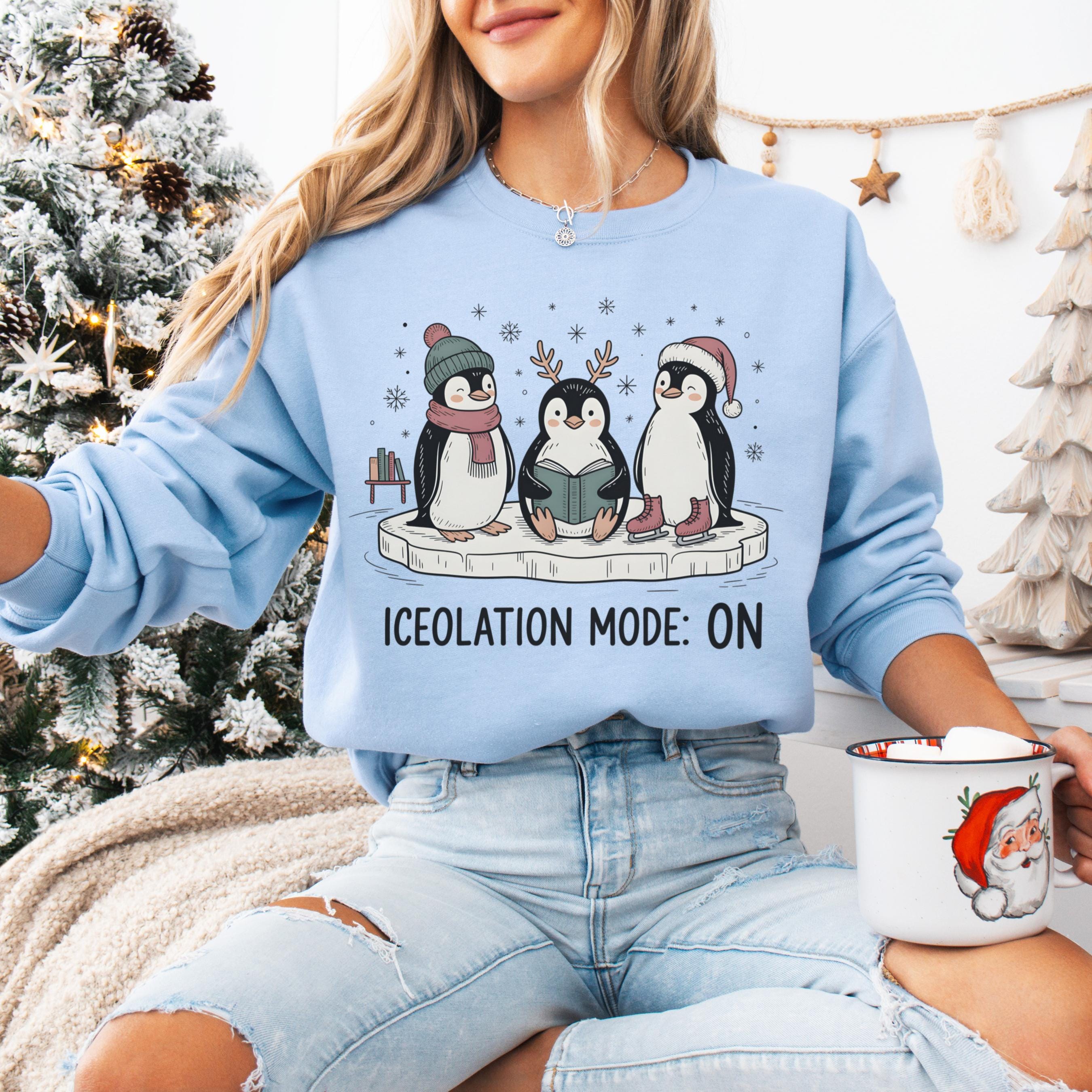 入手困難 ellesse PENGUIN ニットフーディー Funny Penguin Christmas Sweatshirt, Introvert Reader Humor Sweater