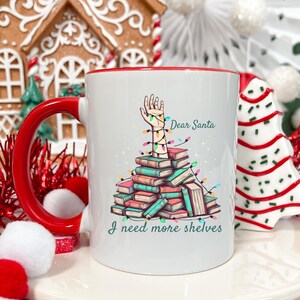 Lustig Buchliebhaber Weihnachten SUB Lesen Tasse, Bücher Stapel Heisse Schokolade Becher, Feiertag Geschenk Buch Kaufsüchtig Leser Buchwurm