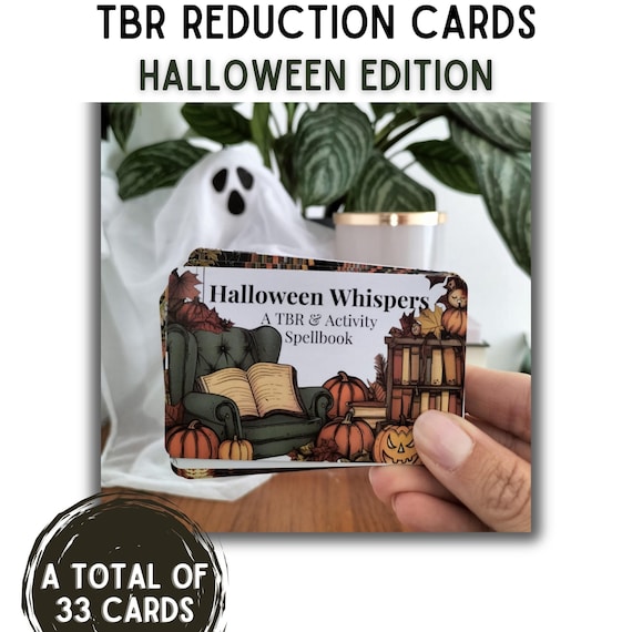 TBR Reduction Cards Set Halloween Reading Prompts for Book Lovers, Custom Book Buy Activity Cards Reading Challenge, Gift Idea TBR Set Books