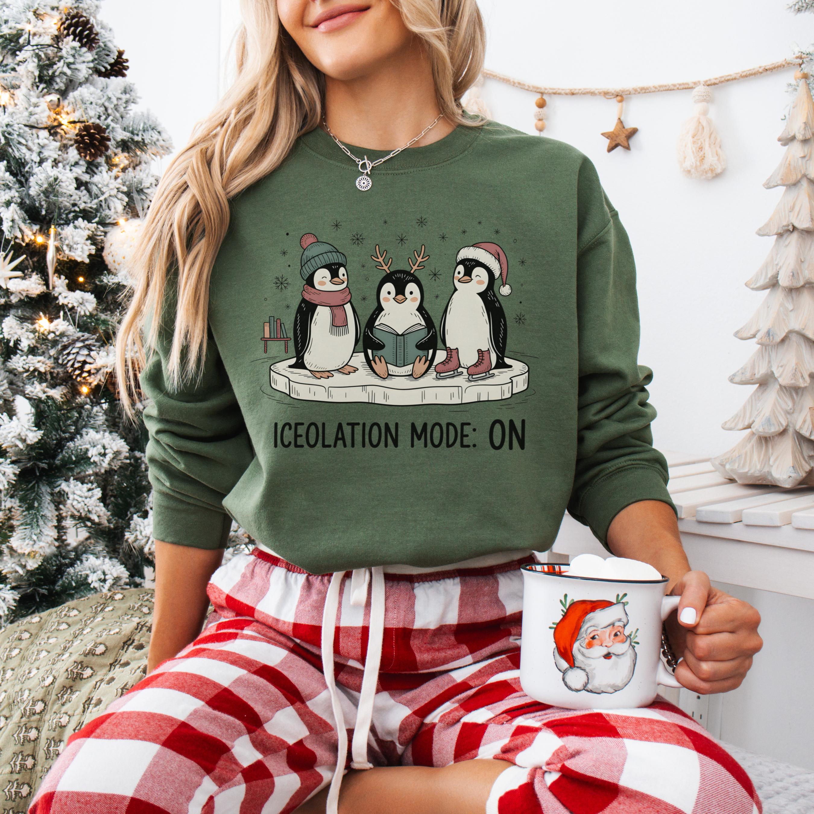 入手困難 ellesse PENGUIN ニットフーディー Funny Penguin Christmas Sweatshirt, Introvert Reader Humor Sweater