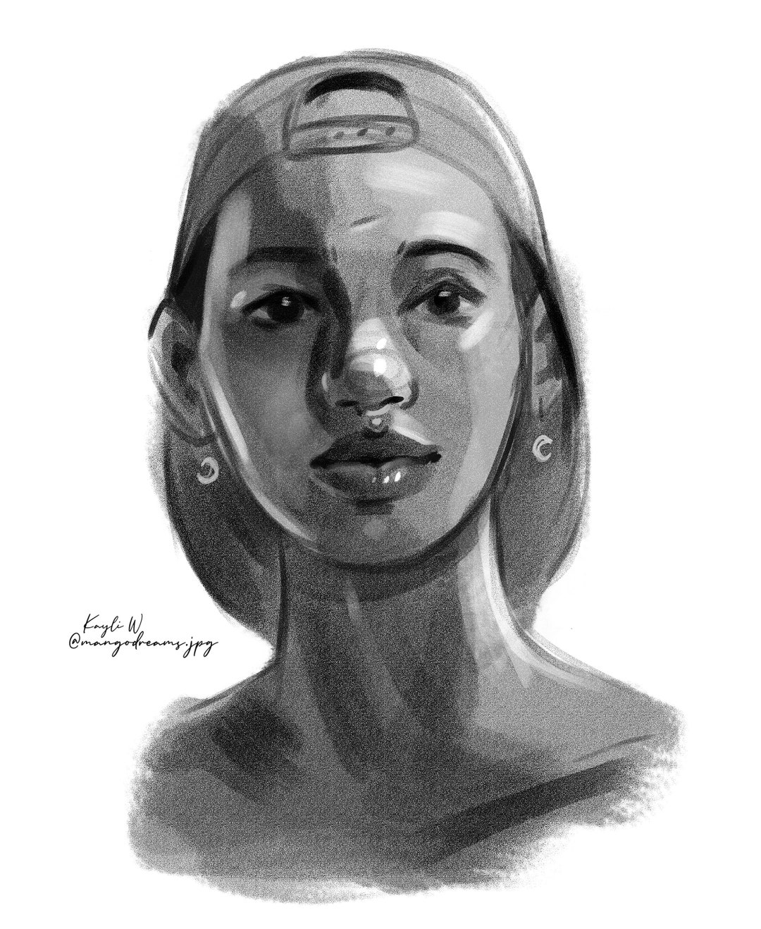 Custom Digital Portrait Sketch Etsy