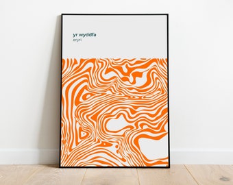 Yr Wyddfa - Eryri - Contour Print
