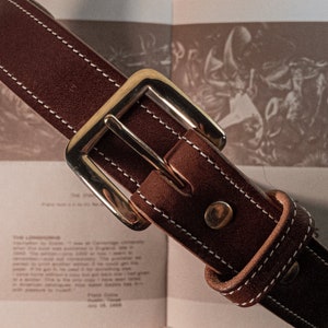 Handmade Brown Bridle Leather Belt