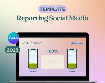 Reporting Social Media | Template CANVA
