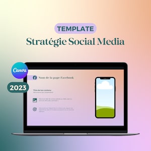 Social Media Content Strategy | Template CANVA 2023