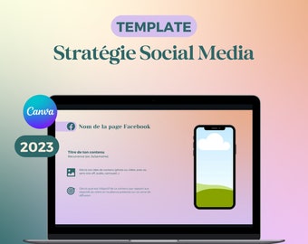 Stratégie de contenu Social Media | Template CANVA 2023