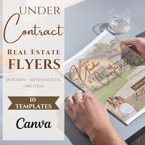 10 Under Contract Flyers | Real Estate Under Contract Flyers | Realtor Marketing | Canva Templates